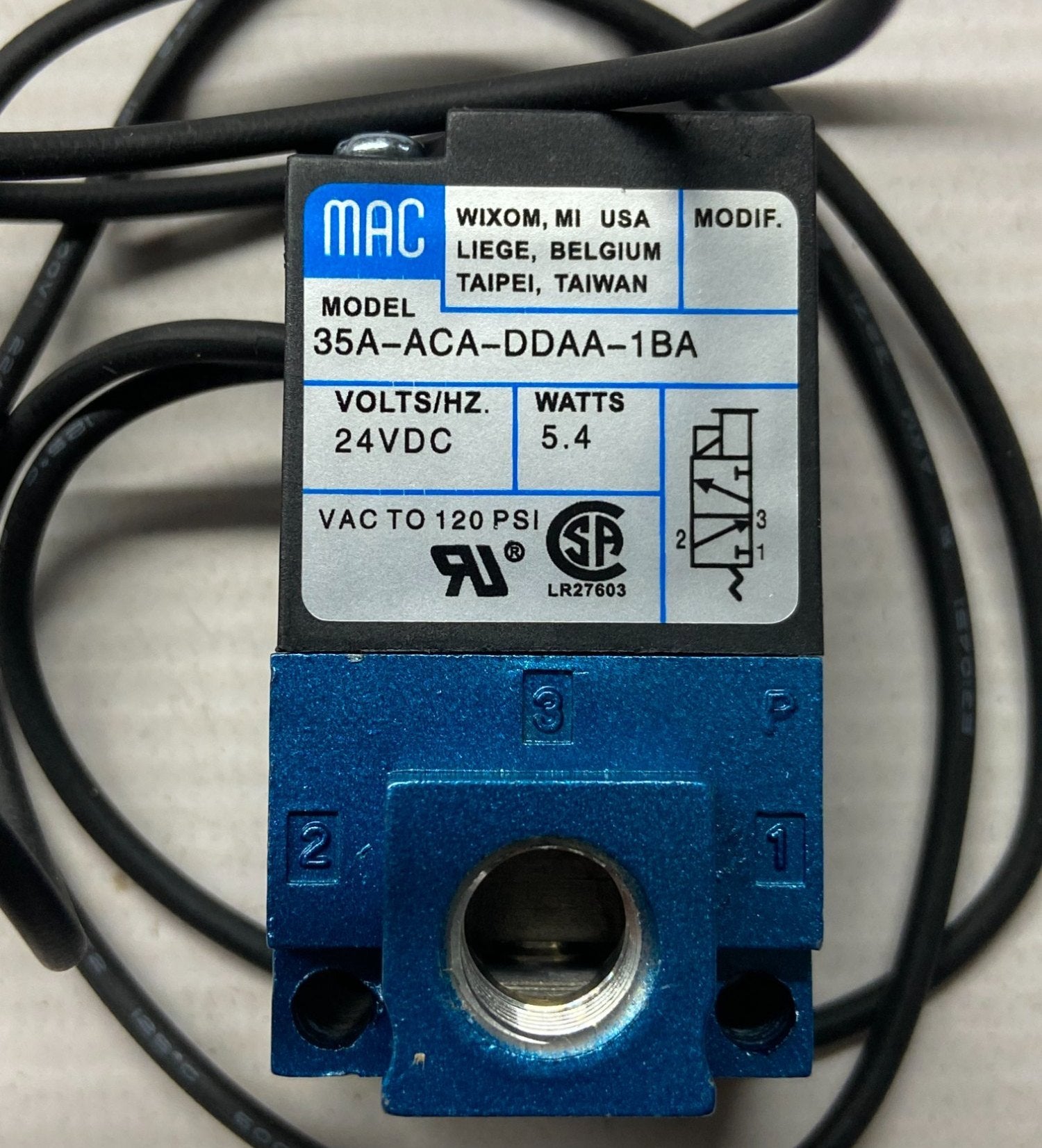 35A-ACA-DDAA-1BA MAC Solenoid Valve | Industrial Pneumatic Control |