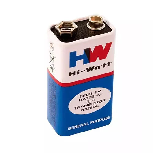 6F22 Hi-Watt Non-Rechargeable Long Life Battery – 9V Industrial Battery 