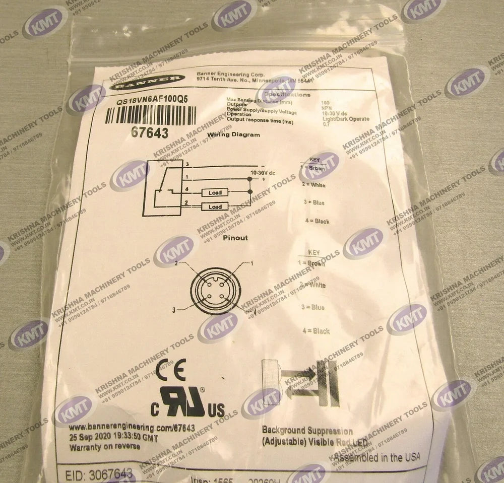 QS18VN6AF100Q5 Banner Photoelectric Sensor