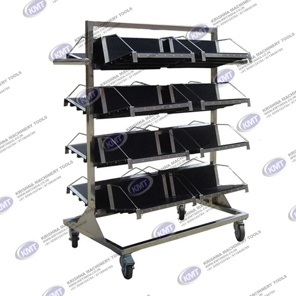 SS PCB Rack Trolley